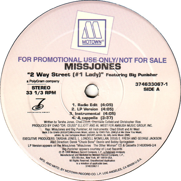 Miss Jones – 2 Way Street (W/Remix) (1998, Vinyl) - Discogs