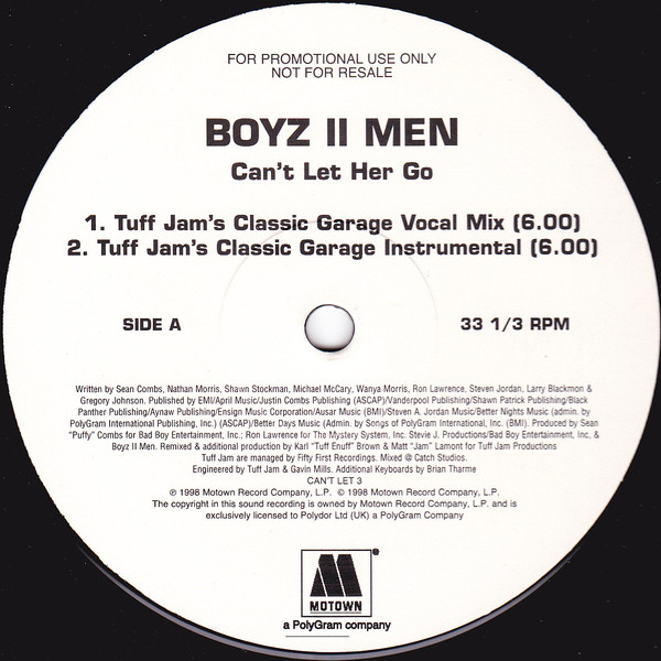 télécharger l'album Boyz II Men - Cant Let Her Go Tuff Jam Remixes