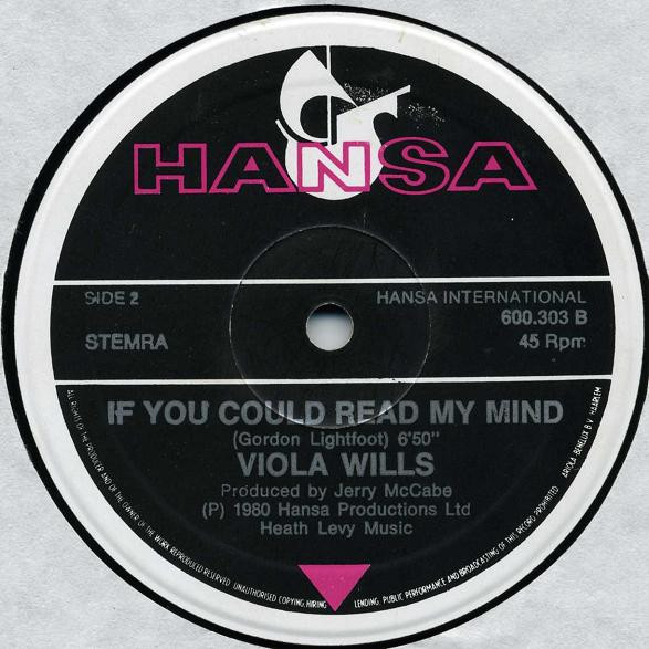 Viola Wills - If You Could Read My Mind | Hansa International (600.303) - 3