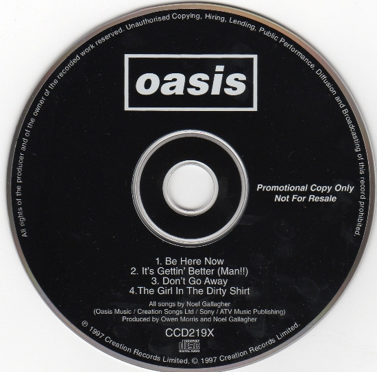 Oasis – Be Here Now (1997, Cassette) - Discogs