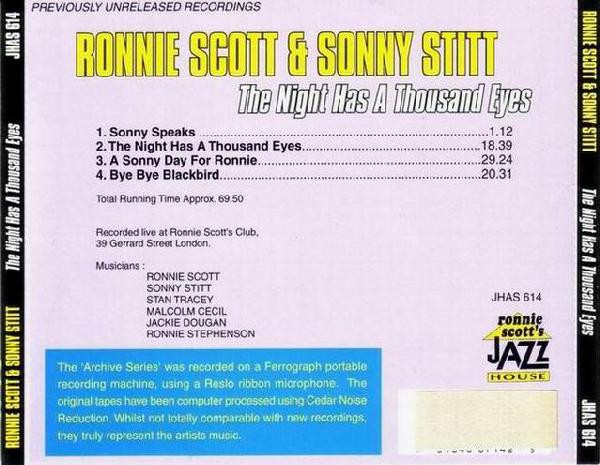 last ned album Ronnie Scott & Sonny Stitt - The Night Has A Thousand Eyes
