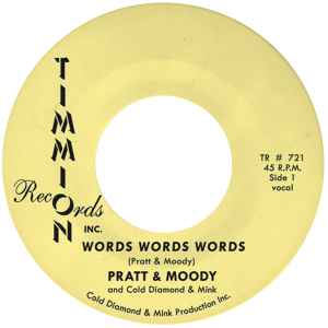 Pratt & Moody - Words Words Words album cover