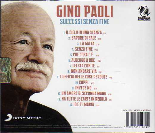 ladda ner album Gino Paoli - Successi Senza Fine