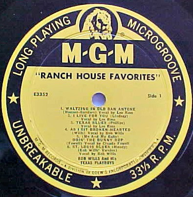 ladda ner album Bob Wills & His Texas Playboys - Ranch House Favorites