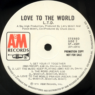 L.T.D. – Love To The World (1996, CD) - Discogs