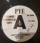 Cover of Can't Help Thinking About Me, 1966, Vinyl