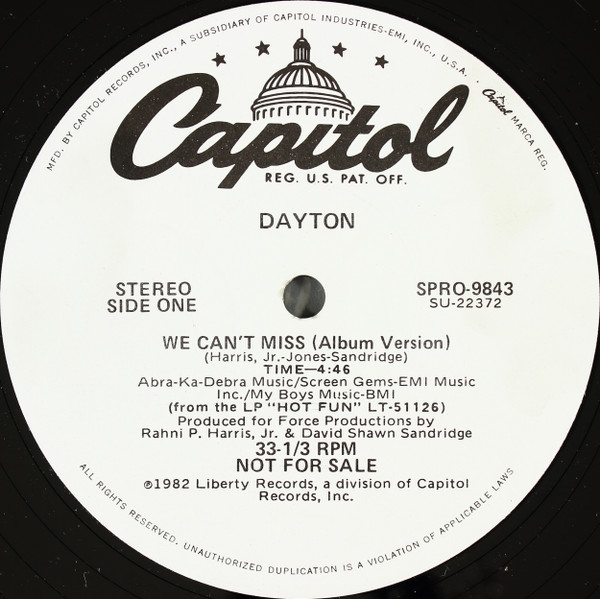 Dayton – We Can't Miss (1982, Vinyl) - Discogs