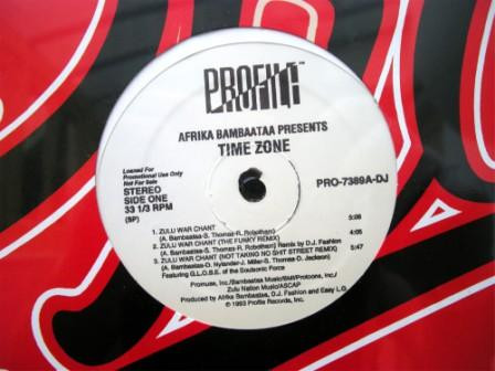 Afrika Bambaataa presents Time Zone – Zulu War Chant (1993, Vinyl 