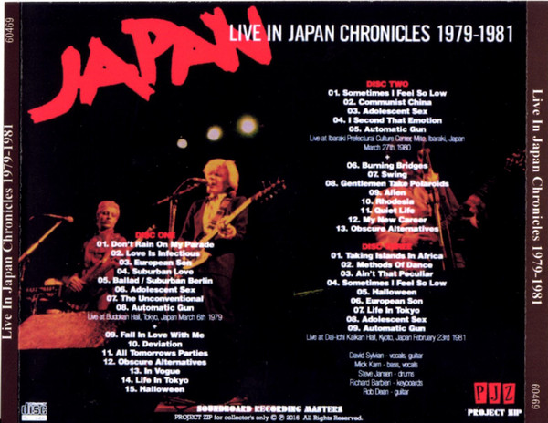 last ned album Japan - Live In Japan Chronicles 1979 1981