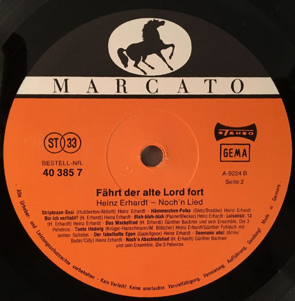Album herunterladen Heinz Erhardt - Fährt Der Alte Lord Fort Nochn Lied