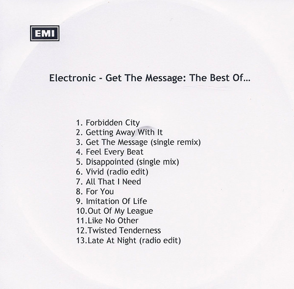 Electronic – Get The Message: The Best Of... (2006, CDr) - Discogs