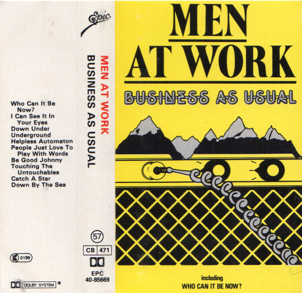 Men At Work – Business As Usual (1982, White cassette, Cassette