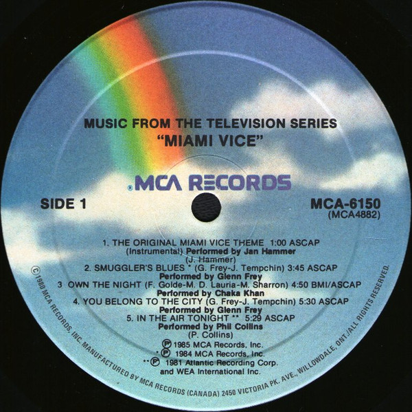 Various - Miami Vice - Music From The Television Series | MCA Records (MCA-6150) - 3