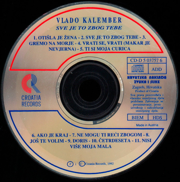 last ned album Download Vlado Kalember - Sve je to zbog tebe album