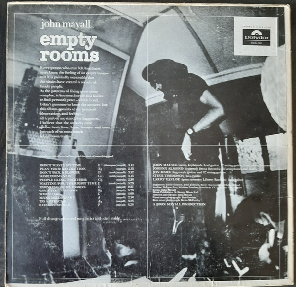 John Mayall - Empty Rooms | Polydor (2425.051) - 2