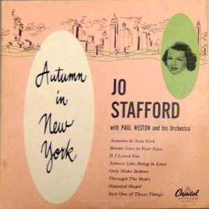 Jo Stafford With Paul Weston And His Orchestra – Autumn In New 