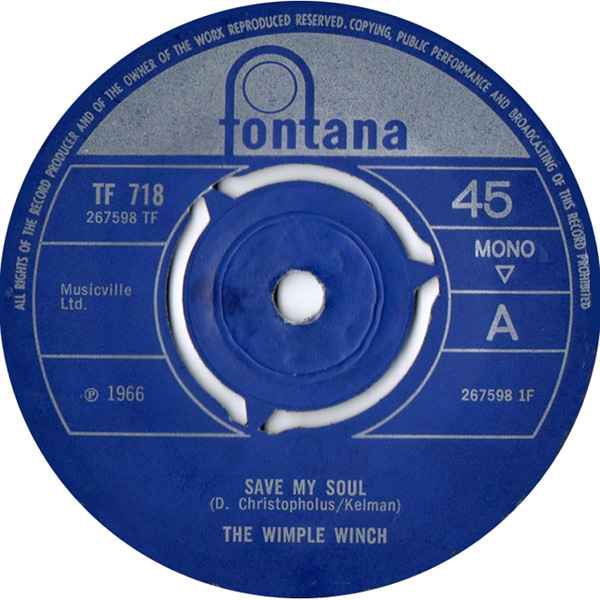 The Wimple Winch - Save My Soul (7", Mono, 3-P) album cover