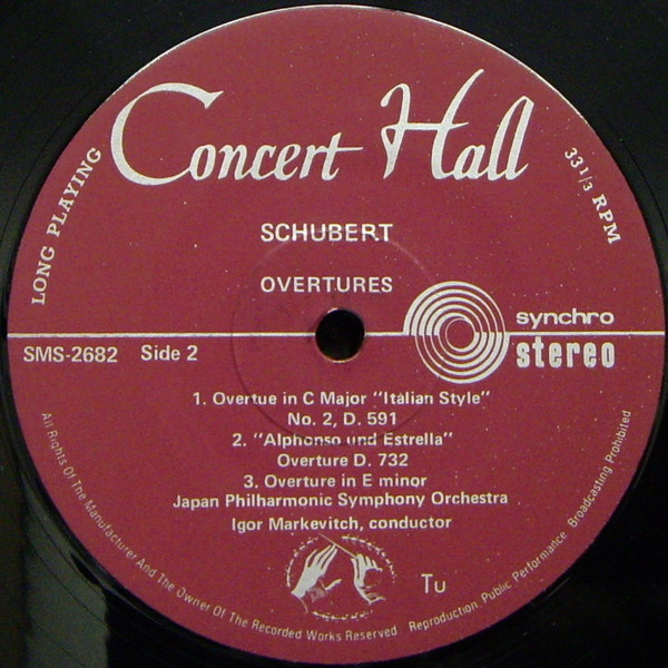 baixar álbum Mendelssohn, Schubert Japan Philharmonic Symphony Orchestra, Igor Markevitch - Symphonie Nr 4 Italienische Drei Ouvertüren