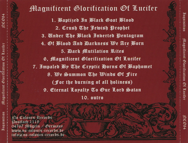Inquisition – Magnificent Glorification Of Lucifer (2004