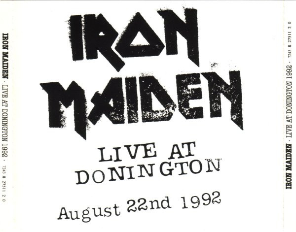 Iron Maiden – Live At Donington (August 22nd 1992) (1993, Vinyl 