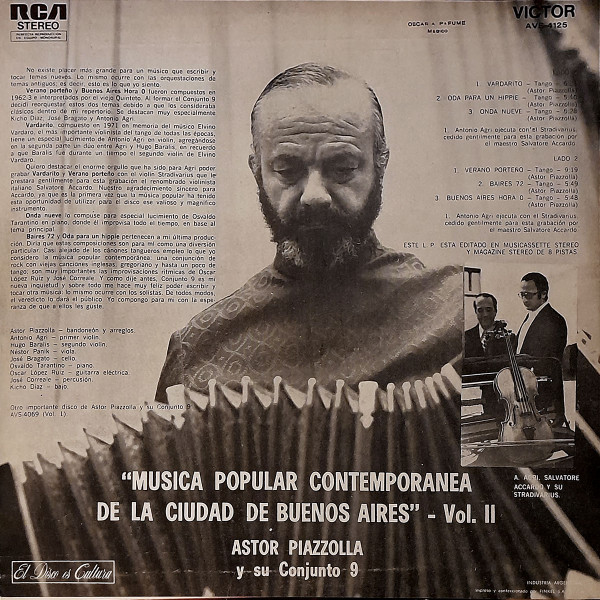 télécharger l'album Astor Piazzolla Conjunto 9 - Música Popular Contemporanea De La Ciudad De Buenos Aires Volumen 2