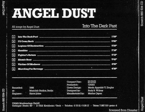 baixar álbum Angel Dust - Into The Dark Past