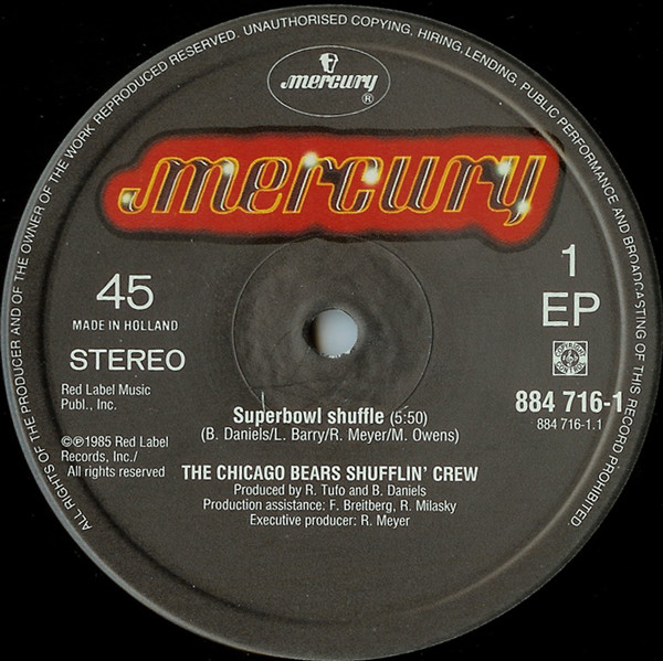 The Chicago Bears Shufflin’ Crew: The Super Bowl Shuffle - 45 Vinyl Record  | Vinyl Pharmacy