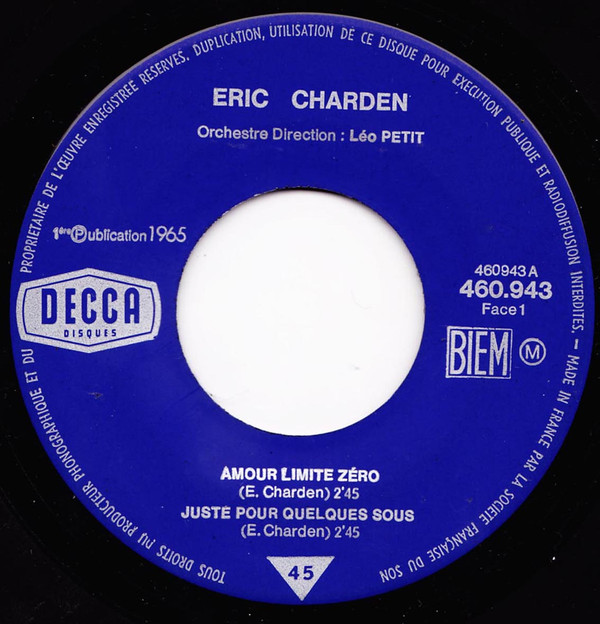 last ned album Eric Charden - Amour Limite Zéro