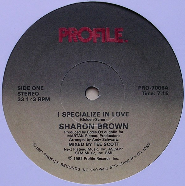 Sharon Brown – I Specialize In Love (1982, Vinyl) - Discogs