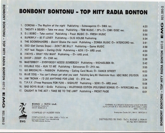 ladda ner album Various - Bonbony Bontonu Top Hity Rádia Bonton