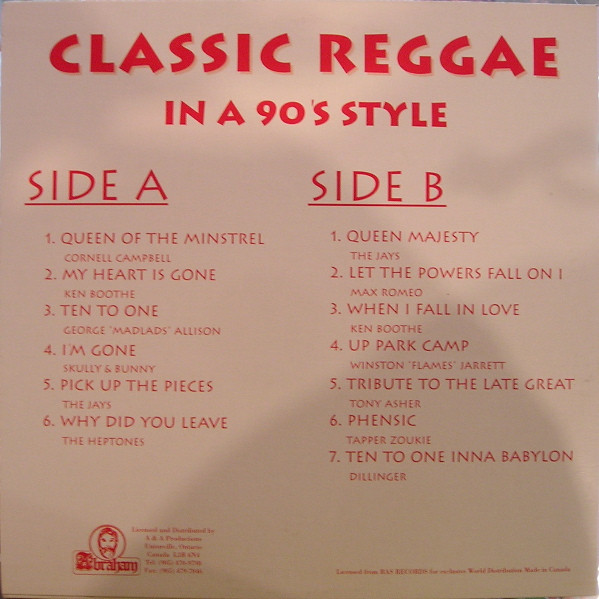 Album herunterladen Asher Presents Various - Classic Reggae In A 90s Style