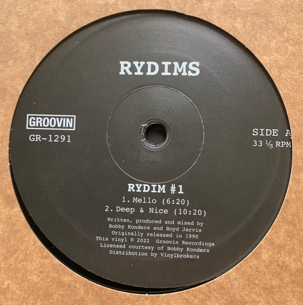 Rydims – Rydim #1 (1990, Vinyl) - Discogs