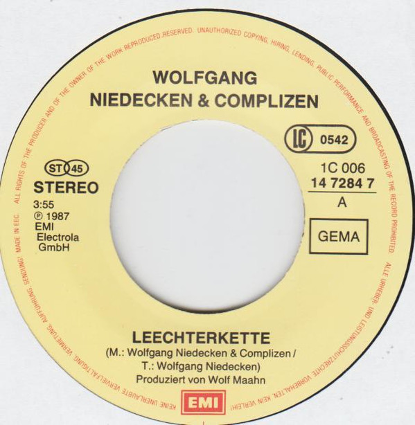 lataa albumi Wolfgang Niedecken & Complizen - Leechterkette