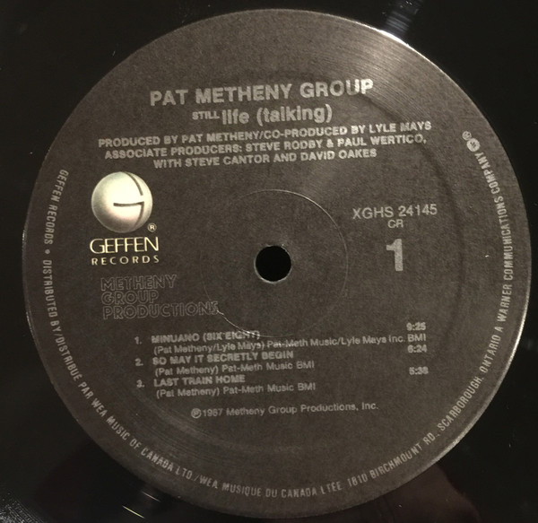 Pat Metheny Group - Still Life (Talking) | Geffen Records (XGHS 24145) - 3