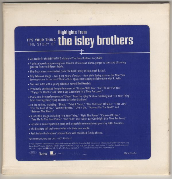 télécharger l'album The Isley Brothers - Highlights From Its Your Thing The Story Of The Isley Brothers