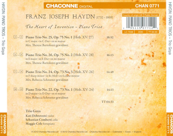 lataa albumi Haydn, Trio Goya - The Heart Of Invention
