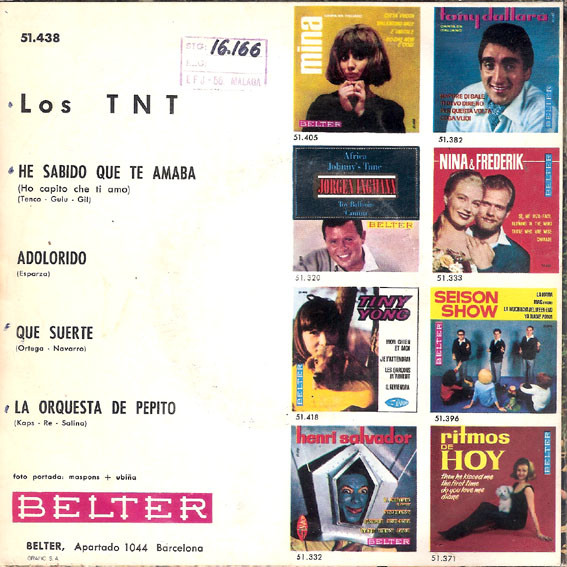 descargar álbum Los TNT - He Sabido Que Te Amaba Adolorido Que Suerte La Orquesta De Pepito