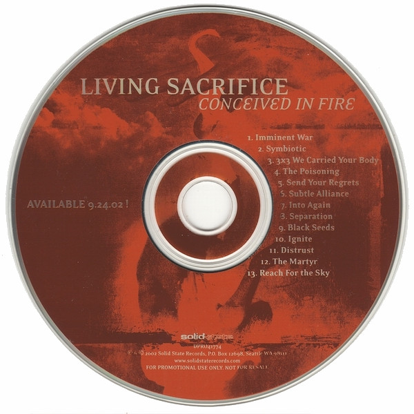 Living Sacrifice – Conceived In Fire (2023, Blue/White/Orange 