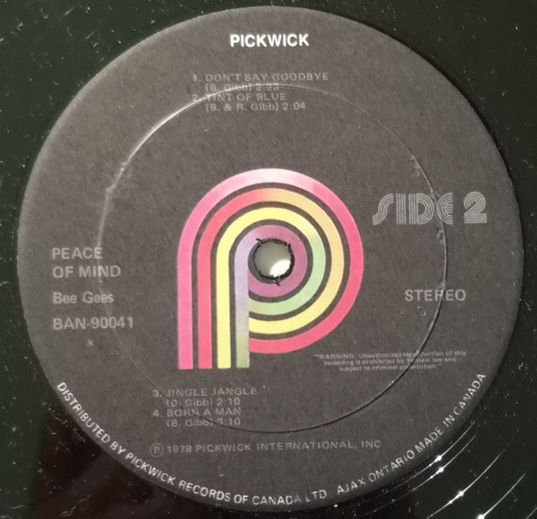 Bee Gees - Peace Of Mind | Pickwick (BAN-90041) - 4