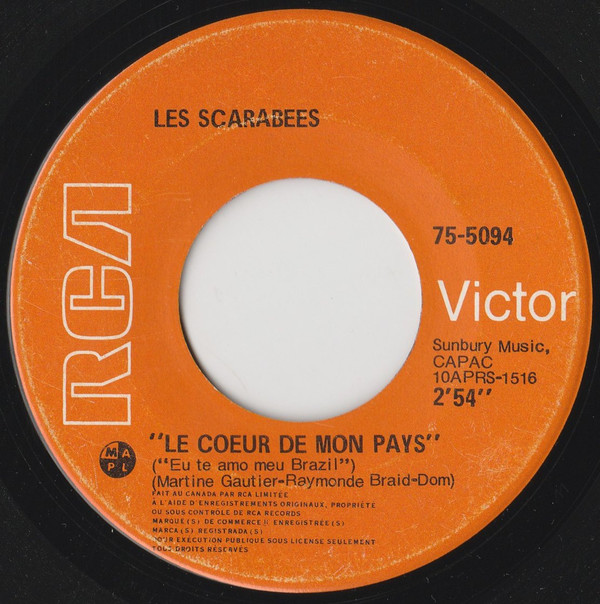 Les Scarabees - Le Coeur De Mon Pays / Toi L'Ami La-bas | RCA Victor (75-5094) - main