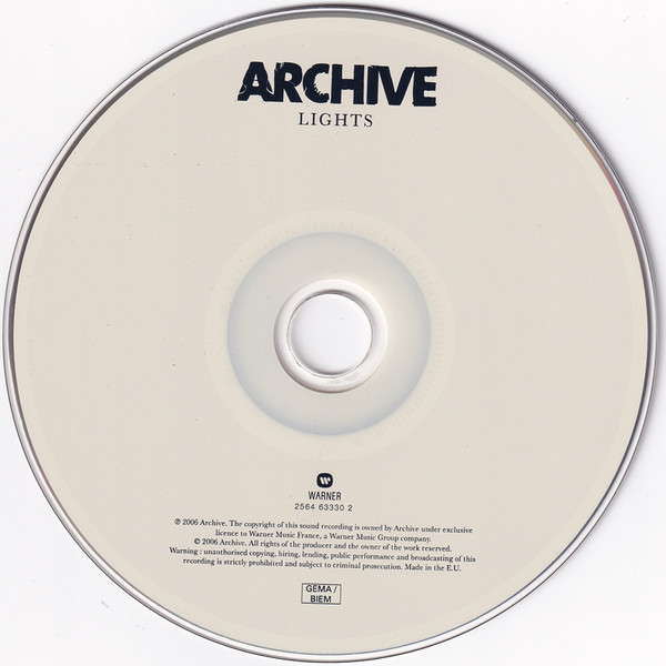 Archive - Lights | Warner Music France (2564 63330 2) - 3