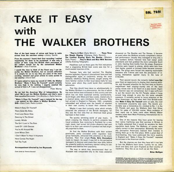 last ned album The Walker Brothers - Take It Easy With The Walker Brothers
