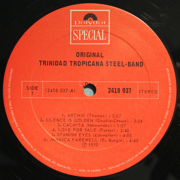 lataa albumi Original Trinidad Tropicana Steel Band - Original Trinidad Tropicana Steel Band