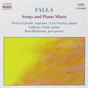 Manuel De Falla - Songs And Piano Music album cover