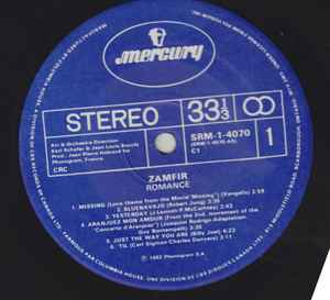 Gheorghe Zamfir - Romance album cover