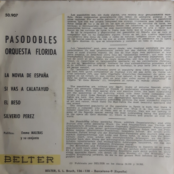 télécharger l'album Orquesta Florida - La Novia De España