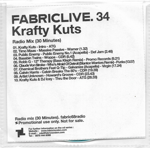 Krafty Kuts – FabricLive. 34 (Radio Mix) (2007, CDr) - Discogs