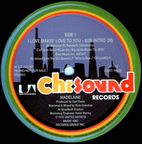 Madelaine - 3-Track Promo Disco Mixes 12 INCH-