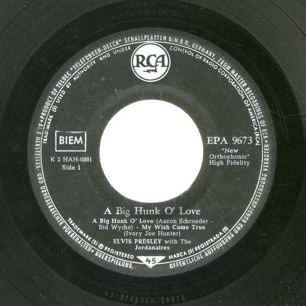Elvis Presley – A Big Hunk O' Love (Vinyl) - Discogs