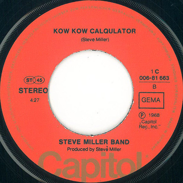 ladda ner album Steve Miller Band - Living In The USA Kow Kow Calqulator